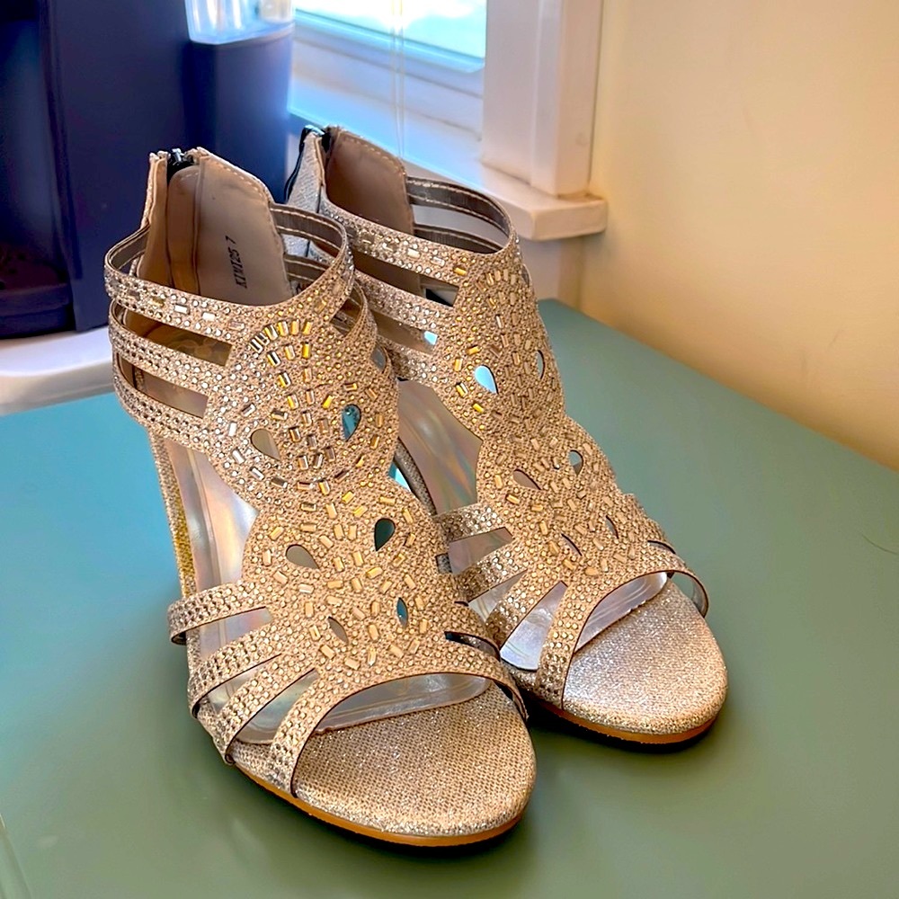 Silver Sparkle Heels